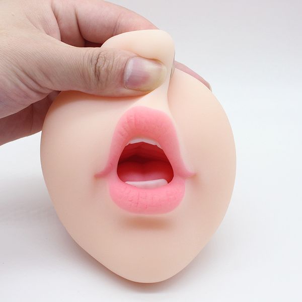 4D réaliste gorge profonde mâle masturbateur silicone vagin artificiel bouche anal sexe oral jouet érotique jouets sexuels pour hommes se masturber Q0419