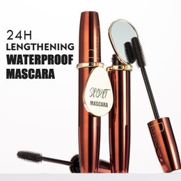 4D Zijde Vezel Zwart Mascara Oogmake -up Verlenging Curling wimper Waterdichte schoonheidsuitbreiding Dikke Volumeeye Cosmetica