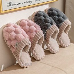 4dkx Thuis Schoenen 2023 Herfst/Winter Nieuwe Katoenen Slippers Voor Vrouwen Thuis Koppels Indoor Gebruik Anti Slip Warm pluche