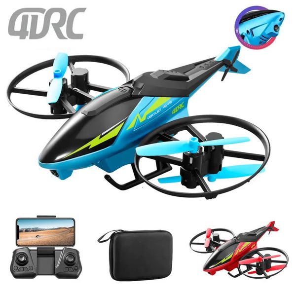 4DRC MINI M3 45CH RC Hélicoptère 24G 3D Aérobaticale Hold avec caméra Remote Contrôle Drone Toys Bluered 240511