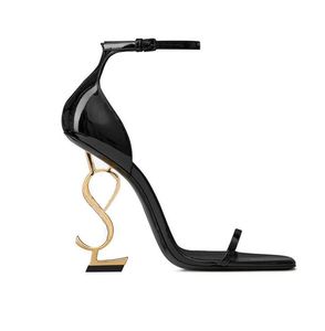 4Dress Chaussures femmes escarpins opyum talon aiguille en cuir bout ouvert Fête Mariage noir chaud rouge marron Luxurys Designers 8 10 12 14cm