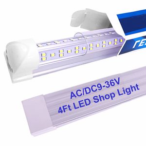 4ft 120 cm 12V 36W LED-buizen Stripverlichting Bar Interieur AC/DC/9-36V V-vormige geïntegreerde T8 LED-winkel Lichte armatuur LED's koeler deurverlichting fluorescentielampen Crestech Crestech