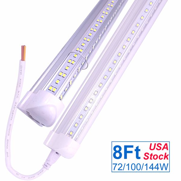 4Ft 5Ft 6Ft 8Ft LED Tube Light Tubes intégrés en forme de V 4 5 6 8 Ft Refroidisseur Porte Congélateur Éclairage LED Garage Entrepôt Atelier Sous-sol OEMLED