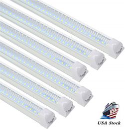 Tube lumineux T8 intégré en forme de V, 4 pieds, 8 pieds, 36W, 1200mm, SMD2835-198led/72W, 1500mm, SMD2835-384led, AC85-265V, 25 pièces/lot