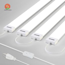 4ft directe aandrijf LED-buislichten, 36W oppervlak gemonteerde LED BATT Batten dubbele rijbuizen Lichten 4 voet T20 FICHTER PURIFICATI LED TRI-PROVEN LICHT BUIS COOL WIT KENKOPBAAR