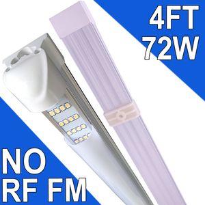 Lámpara LED para tienda de 4 pies, cubierta lechosa 4 pies 72 W Luz de garaje de 4' Tubo LED integrado T8 de 48 pulgadas, bombillas para garaje, montaje en superficie de alto rendimiento Plug and Play 1,2 metros usastock