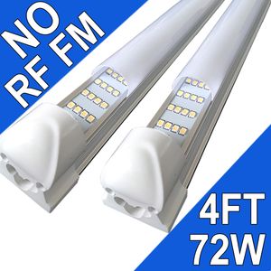 Lampes LED pour magasin de 1,2 m, tube LED intégré à 4 rangées de 1,2 m, 72 W, 72 000 lm, lampe à montage en surface avec couvercle laiteux, remplace la lumière fluorescente T8 T10 T12 usastock