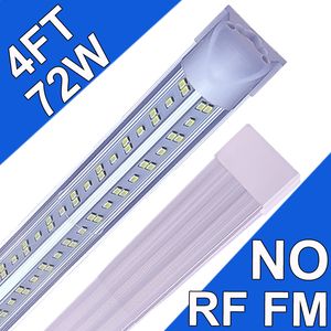 Lampes LED pour magasin de 1,2 m, tube LED intégré en forme de V de 1,2 m, 122 cm, 72 W, 72 000 lm, couvercle transparent, lampe à montage en surface connectable, remplace la lumière fluorescente T8 T10 T12 usastock