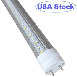 Tubo de luz tipo B de desvío de balasto LED T8 de 4 pies, 72 W, 2500 lm, conexión de extremo doble, 6500 K, lente transparente transparente, tubo de luz T8 T10 T12 para G13, 120-277 V SIN accionamiento RF crestech168