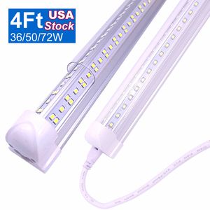 4Ft Linkable Led Shop Light 48 pouces 36W 50W 72W Tube Lights, 4' Cooler Door Lighting 48'' Integrated T8 Bulbs, AC85-277V Industrial Plug In Bar Lamp OEMLED