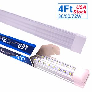 4Ft Linkable LED Shop Light Filaire 6500K T8 Tube Blanc Froid 36W 50W 72W Ampoule de Barre Intégrée, Éclairage équivalent 150W, Fonctionne sans Ballast T8 OEMLED