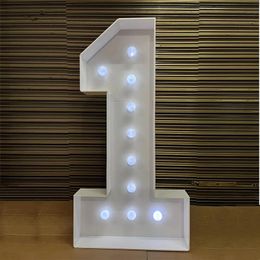 4ft selectiekader lichten op nummers verlichten nummers voor feest grote kartonnen grote nummers voor 1e 18e verjaardag Xmas cadeau 240420