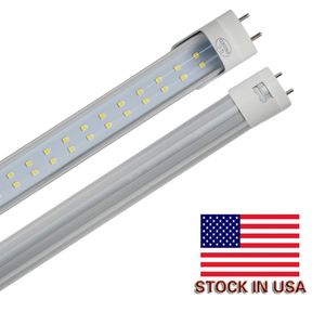 4FT 8ft 28W 72W LED Tube T8 G13 double ligne ampoule led Blanc Froid 6500K Super Bright LED Plafond magasin lumière 25-pack