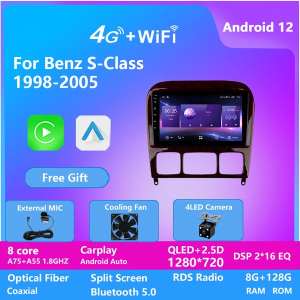 Android Car Video para BENZ S 1999-2007 con navegación GPS Audio Bluetooth DVD Player