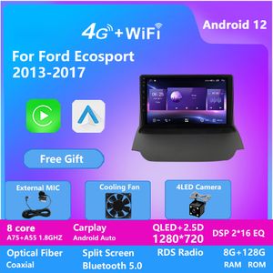 Touchscreen Auto Multimedia Video GPS Navigatie Ingebouwde DSP Stereo Radio Android 12 2 DIN DVD-speler voor Ford EcoSport 2013-2017