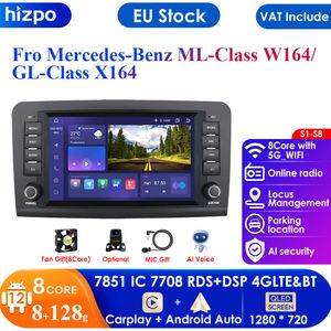 Lecteur multimédia Android 4G pour Mercedes Benz ML 320 350 W164 2005-2012 GL 500 X164 autoradio Carplay GPS Navigation stéréo