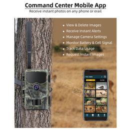 Trampas de cámara de senderos para el juego de vida silvestre celular 4G con Wi-Fi, control de aplicaciones, seguimiento del GPS, antirrobo para la caza, seguridad del jardín