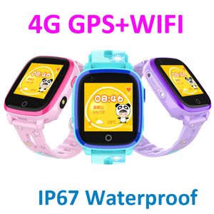 Reloj inteligente para niños 4G Cámara remota GPS WI-FI Niños Estudiantes SOS Video Call Monitor Tracker IP67 Reloj de pulsera impermeable DF33