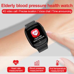 4G oudere GPS Smart Watch met lichaamstemperatuur bloeddruk SOS Video Call GPS LBS WiFi Locatie Elder Men Smartwatch Women