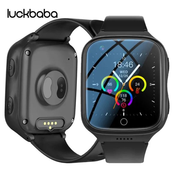 4G vie aux personnes âgées Smart Watch Heart Healthcare Voice Chat SOS Remote Tracker GPS Tracker Watch avec SIM RELOJ SOS Personas Mayores