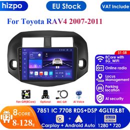 4G-LTE Android 12 Autoradio voor Toyota RAV4 3 XA30 2007 - 2011 Navi GPS Multimedia Video Player Auto Stereo carplay Head Unit BT