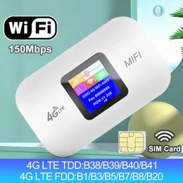 4G Lte Router Draadloze Wifi Draagbare Modem Mini Outdoor spot Pocket Mifi 150 ms Sim-kaartsleuf Repeater 3000 mah 240113