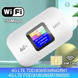 Routeur 4G LTE Wiless WiFi Modem portable Mini Pocket extérieur Pocket mifi 150ms SIM Card Slot Repeater 3000mAH 240424