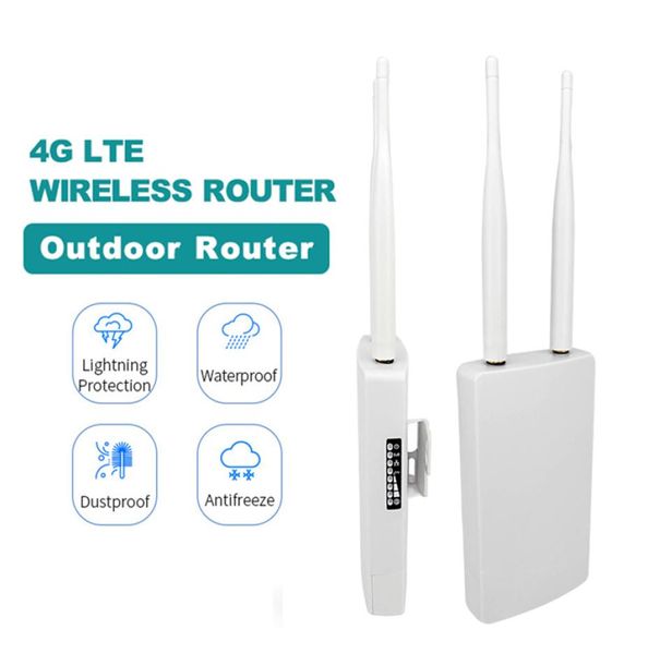 Routeur Wifi 4G LTE, carte Sim 4G pour l'extérieur, Cpe, Modem de déverrouillage sans fil, antenne haut débit WANLAN Port3733895