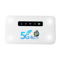 4G Pocket WiFi Router Portable 4G Wireless Router Cat4 150 Mbps Hoge snelheid 2600 mAh Batterij met SIM -kaartsleuf voor buitenreizen