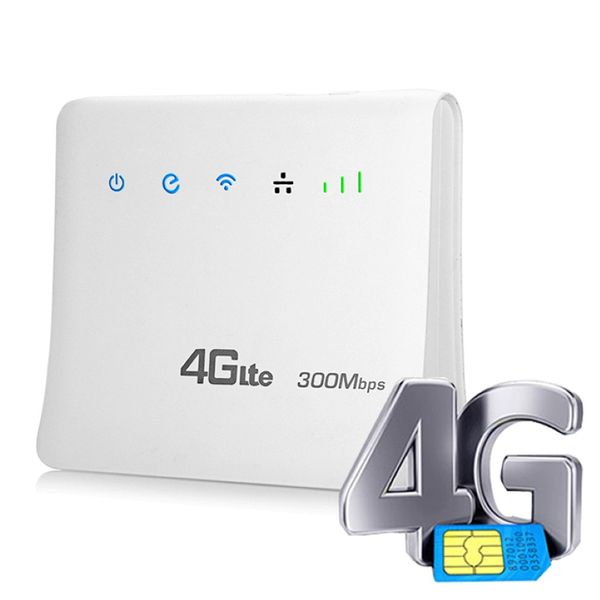 Routeur WiFi 4G Routeur de hotspot mobile 4G LTE CPE avec carte Hotspot mobile avec carte SIM LAN Portable Router Gateway 303A