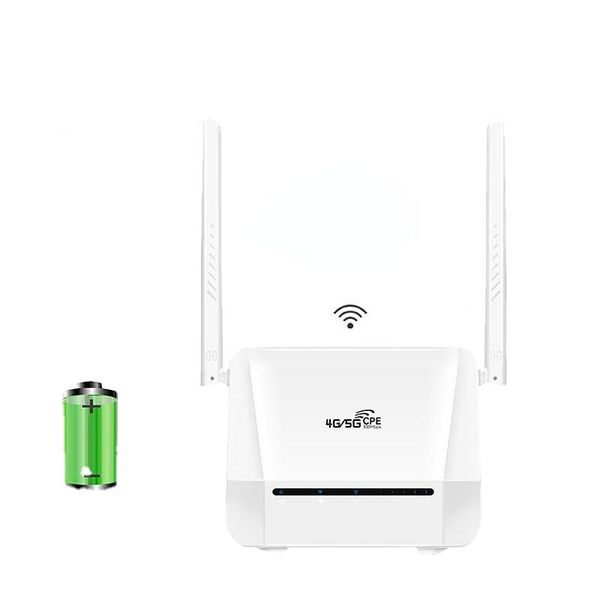 Enrutador WiFi 4G 5DBI Antlasnas Módem de tarjeta SIM inalámbrica LTE WAN LAN RJ45 Puerto CPE Hotspot con batería de 3000 mAh