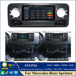10.25 "PX6 Android 12 CAR DVD-speler voor Mercedes-Benz Sprinter 2019-2020 DSP Stereo Radio GPS Navigatie Wifi Bluetooth 5.0 CarPlay Android Auto Stuurwielbediening