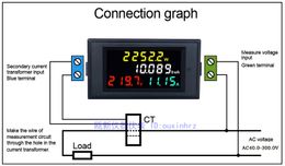 4in1 Ac meter Monitor Voltmeter Ammeter Elektrische energiemeter Digitale display AC 110V 220V 380V 100A Batterijindicator