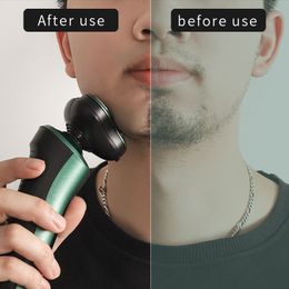 Afeitadora eléctrica inteligente 4 en 1, pantalla LCD Digital, maquinilla de afeitar flotante de tres cabezales, afeitadora de lavado recargable por USB multifunción para hombres