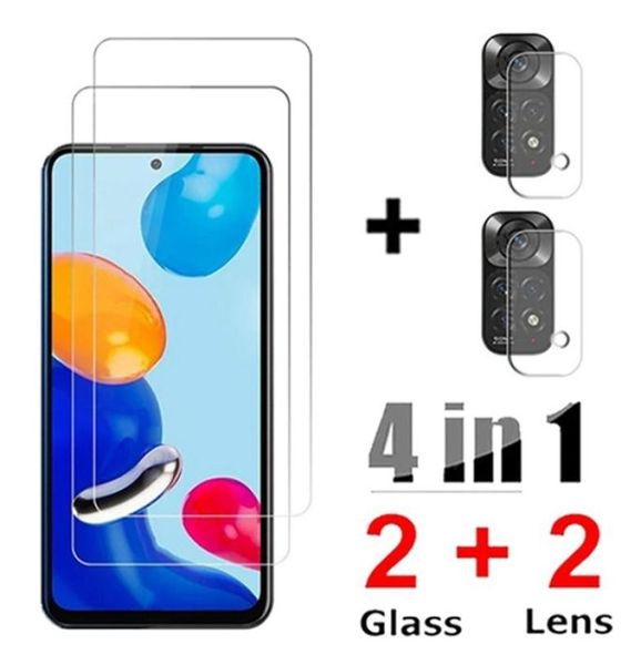 4in1 Verre trempée pour Xiaomi Redmi Remarque 11 Écran Protecteur Global Camera Lens Protective Film 11 11 Pro7123209