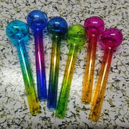 Tube de brûleur à mazout en verre Pyrex coloré de 4 pouces/10 cm, grands tubes, pointes d'ongles, tuyaux à main pour fumer