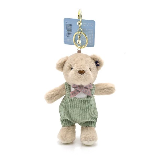 Porte-clés en peluche ours Cool de 4 pouces, sac à livres, clé de poupée trois couleurs, pendentif mignon ma mélodie 240104