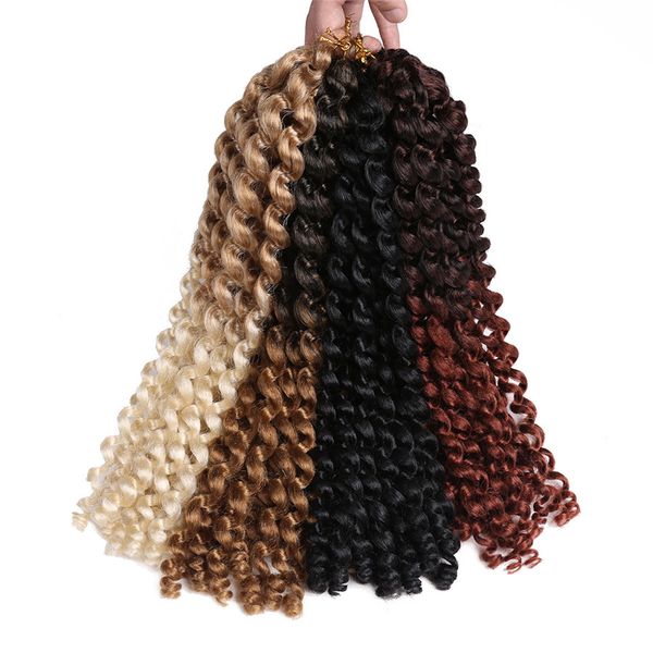 14 pulgadas Jumpy Wand Curl Twist Crochet Hair Trenzas Jamaican Bounce Trenzado sintético africano 20 hebras / paquete