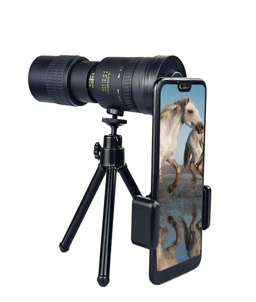 Télescope monoculaire Super Telepo Zoom 4K 10300x40mm avec lentille prisme pour les activités de plein air de voyage à la plage Sports2211427