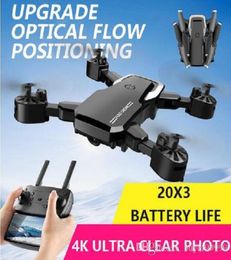 4K 1080p HD Camera Mini Drone WiFi Pographie aérienne RC Helicopters Toy Kids Kids Black Grey Foldable Quadcopter Aircraft New5319648