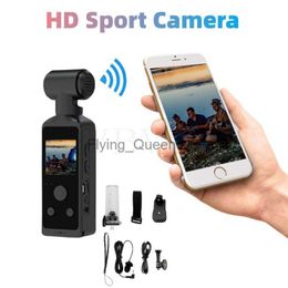 4K 1080P HD Mini cámara de acción Wifi Videocámara deportiva portátil Pantalla LCD de 1,3 "270 Lente giratoria Vista remota con estuche impermeable HKD230828