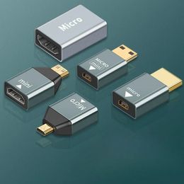 Mini Mini Micro HDMI-Compatibladapter Converter de Micro HDMI para la tarjeta gráfica de la computadora portátil Cámara de la cámara TV Monitor HD Audio Audio Transmissio