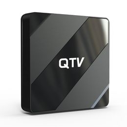 4K Android TV Box Middleware QTV Player ATV UI BT Voice Remote gratuitement pour afficher les chaînes en direct Smart TV Box