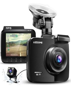 4K intégré GPS WiFi voiture DVR enregistreur Dash Cam double objectif véhicule caméra de recul caméscope Vision nocturne Dashcam Retail6387937