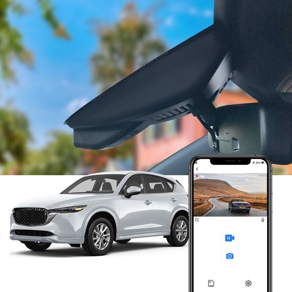 Cámara de cámara de camarera de 4K Dash Licenciatura CAR DVR 2160P Accesorios de automóviles DashCam Visión nocturna WDR Dual Lente Cámara trasera para Mazda 6