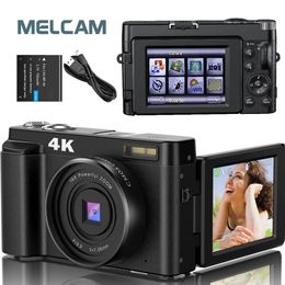 4K digitale camera voor pografie en video autofocus antishake 48MP compact vlogging 3 180 ° flip -scherm met flits 240407