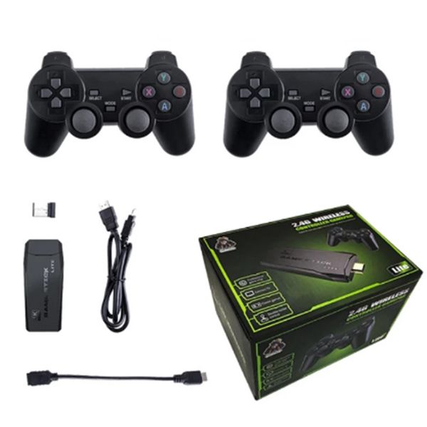 4K Games M8 USB 2.4G Consola inalámbrica Host Nostalgic Host 3500+ 10000+ Classic Stick Lite 8 bit Mini Retro Controlador Compatible Dual Gamepad