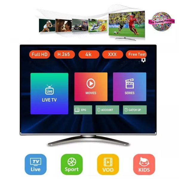 4K HD 1080p Bfast Android Autres pièces Smart TV pour l'Europe Amérique du Nord USA Canada Africa Pakistan Inde Nouveau Vod en direct EPG XXX 18 Essai gratuit