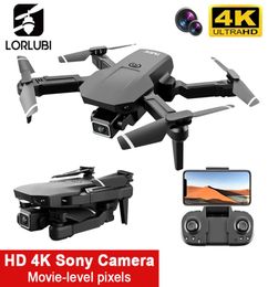 4K HD Drone Grand Angle Caméra Wifi FPV Maintien De La Hauteur Avec Double Caméra Pliable Mini Dron Quadcopter Hélicoptère Toy2526422
