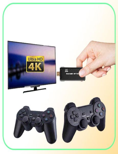 Console de jeu vidéo 4K HD Handle 24G Contrôleur sans fil pour PS1FCGBA 40 Emulator Retro TV Dendy Game 10000 Mini Games Stick H117074155064